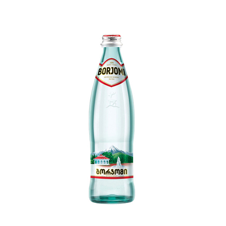Вода минеральная Боржоми, лечебно-столовая газированная вода, 0.5 л, 1 шт, в стеклянной бутылке фото