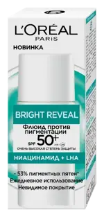 Loreal paris bright reveal флюид для лица против пигментации, флюид, 50 мл, 1 шт, SPF 50+ фото 1