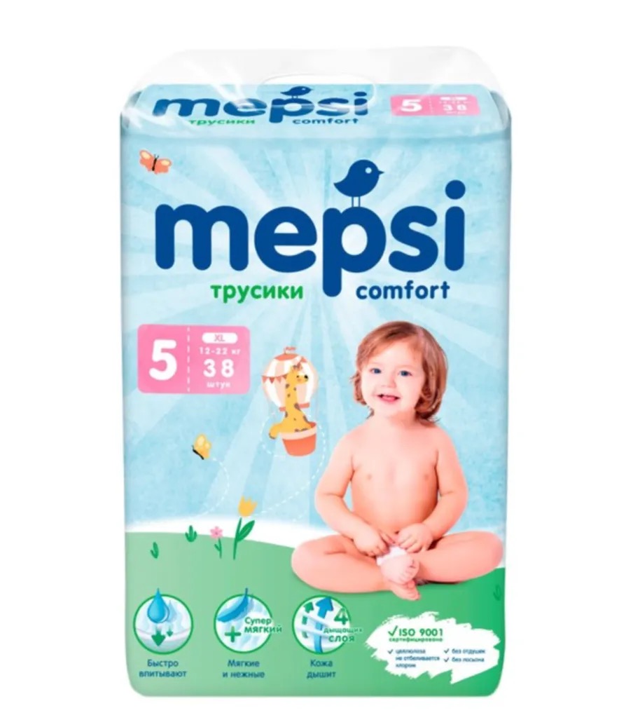 Mepsi Comfort Подгузники-трусики, размер XL, 38 шт, 12-22 кг фото