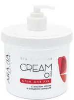 Aravia Professional Cream Oil крем для рук, крем для рук, 550 мл, 1 шт, с маслом арганы и сладкого миндаля фото