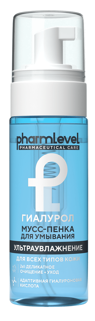 Pharmlevel Гиалурол Мусс-пенка для умывания, мусс для умывания, 150 мл, 1 шт. фото