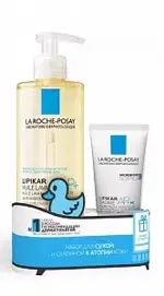 La Roche-Posay Lipikar AP+ масло для ванны и душа 400 мл + бальзам тройного действия 75 мл, набор, 1 шт. фото