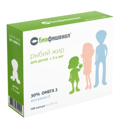 Биафишенол рыбий жир Детский, капсулы, 100 шт, для детей с 3 лет фото