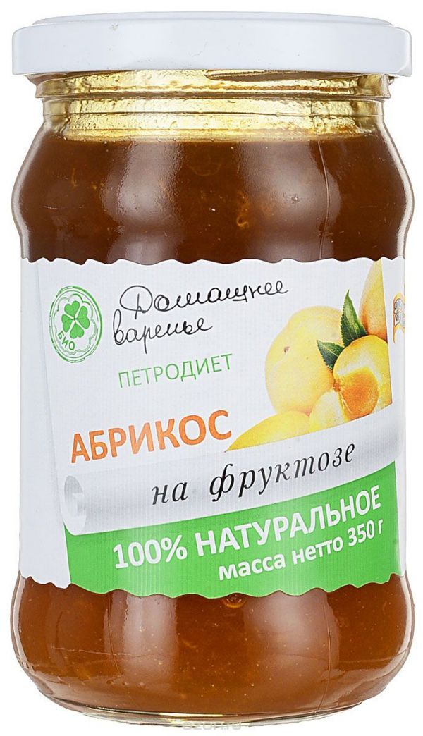 Петродиет Варенье домашнее на фруктозе, 350 г, 1 шт, абрикос фото