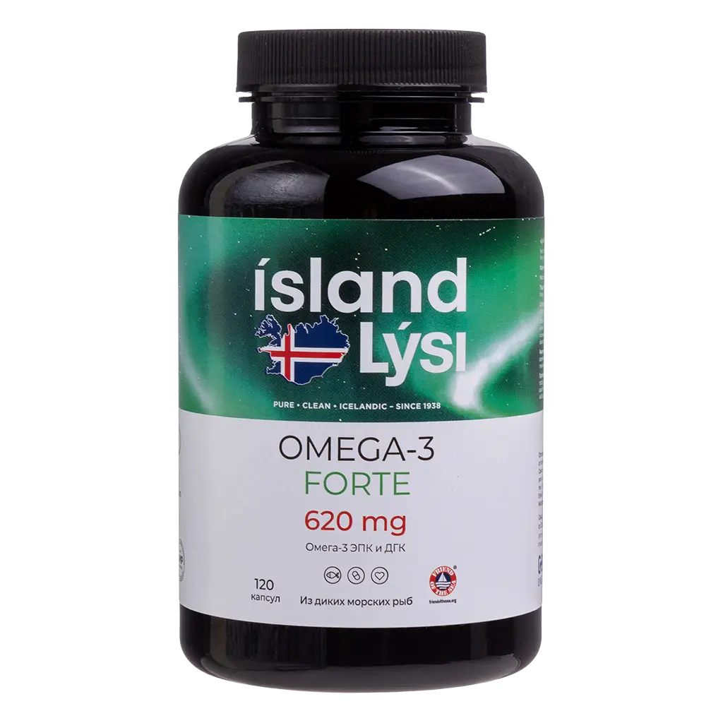 Lysi Омега-3 Форте, 620 мг, капсулы, 120 шт. фото