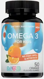 Livs Комплекс Омега кислот для детей, пектиновые мармеладные пастилки, 50 шт, апельсин фото