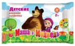 Салфетки влажные детские Маша и медведь, салфетки влажные, 20 шт. фото