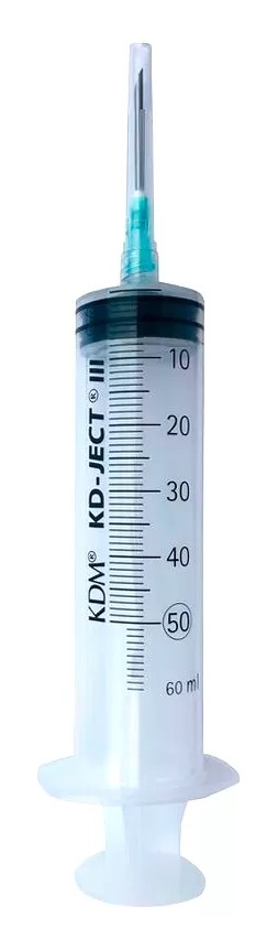 Шприц 3-х компонентный KD-Ject, 50 мл, шприц в комплекте с иглой, 1 шт, 18G (1.20х40) фото