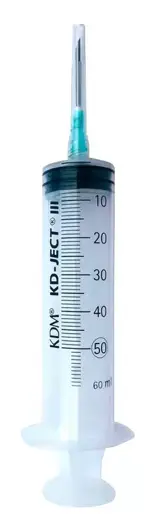 Шприц 3-х компонентный KD-Ject, 50 мл, шприц в комплекте с иглой, 1 шт, 18G (1.20х40) фото
