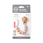 Happy baby держатель 0+ для пустышки с металлической прищепкой, 1 шт, лиловый фото