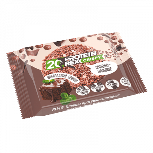 ProteinRex Хлебцы протеино-злаковые, 55 г, 1 шт, шоколадный брауни фото