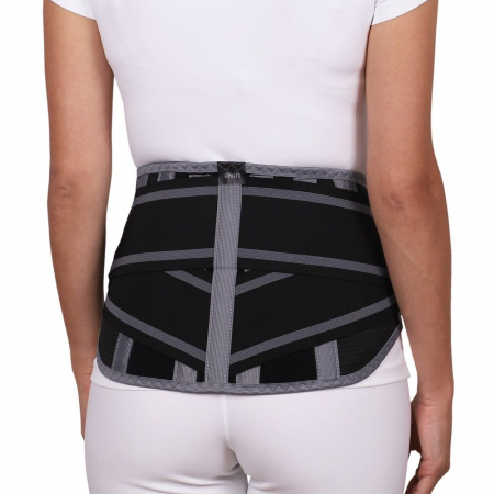 Крейт Корсет ортопедический пояснично-крестцовый, р. 4, 1 шт, черно-серый, Б-2511 4 металлических ребра жесткости фото