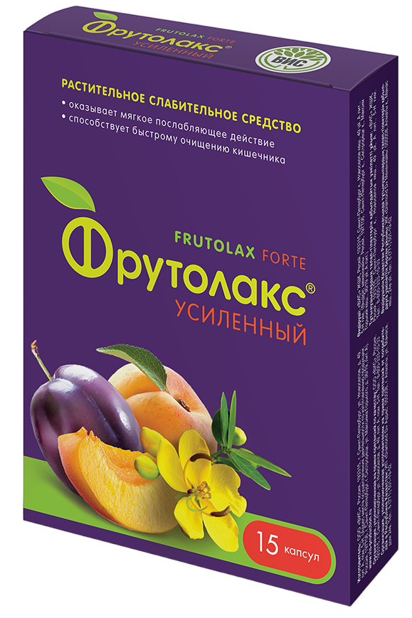 Фрутолакс усиленный, 0.4 г, капсулы, 15 шт. фото