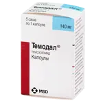 Темодал, 140 мг, капсулы, 5 шт. фото 