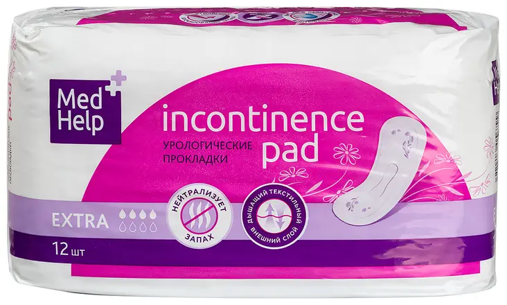 Медхелп Прокладки урологические, 12 шт, экстра фото