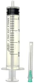 SFM Шприц инъекционный одноразовый 3-х компонентный, 20 мл, шприц в комплекте с иглой, 1 шт, 21G (0.80х40) фото