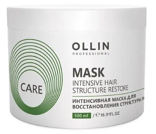 Ollin care маска интенсивная для восстановления структуры волос, маска для волос, 500 мл, 1 шт. фото