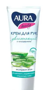 Aura Beauty крем для рук увлажняющий с глицерином и экстрактом алоэ, крем, 75 мл, 1 шт. фото