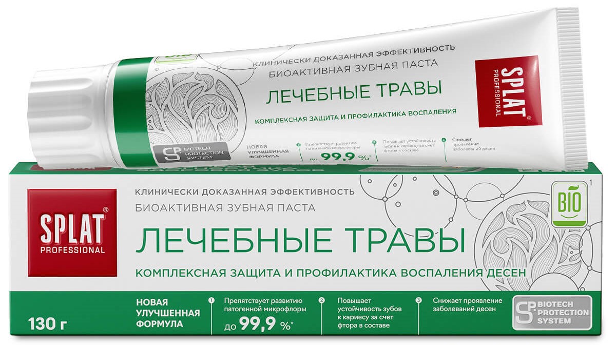Splat Professional Зубная паста Лечебные травы, паста зубная, 100 мл, 1 шт. фото