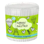 Апрель ватные палочки, ватные палочки в стакане, 200 шт. фото