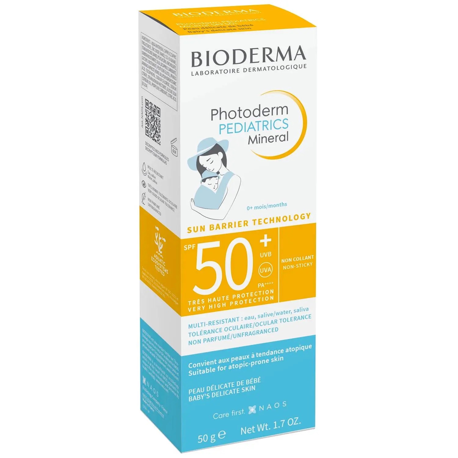 Bioderma Photoderm Pediatrics Mineral cолнцезащитный детский крем для лица и тела, крем, 50 мл, 1 шт, SPF 50+ фото