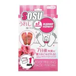 SOSU Носочки для пилинга ног, пара, 1 шт, с ароматом розы фото 