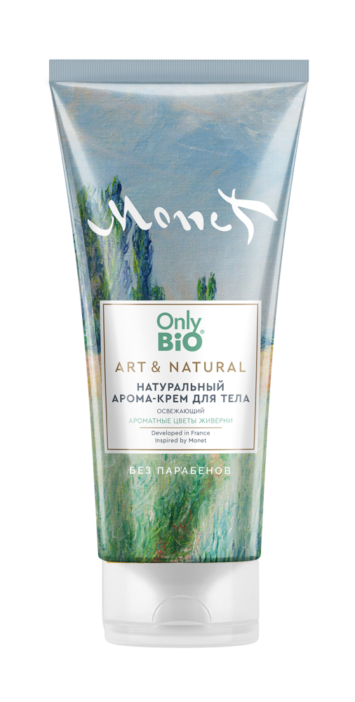 Only bio art&natural арома-крем для тела освежающий ароматные цветы живерни, крем для тела, 200 мл, 1 шт. фото