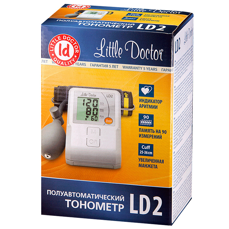 Тонометр полуавтоматический Little Doctor LD2, 1 шт. фото