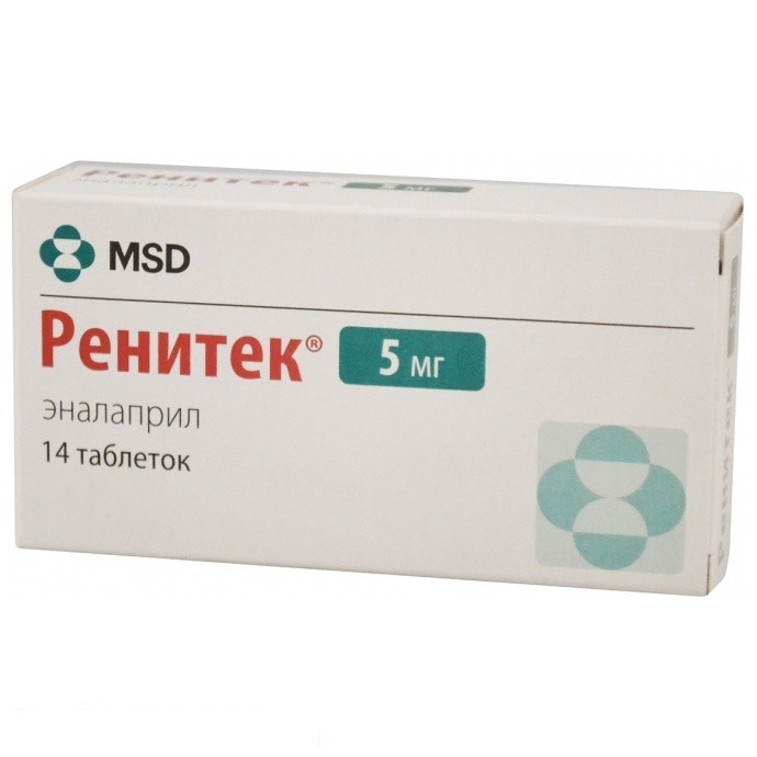 Ренитек, 5 мг, таблетки, 14 шт. фото
