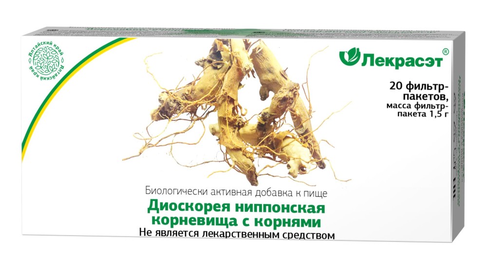 Диоскорея ниппонская корневища с корнями, фиточай, 1.5 г, 20 шт. фото