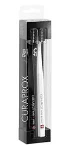 Curaprox Ultrasoft Black Is White CS 5460 Набор зубных щеток, 2 шт, белая и черная фото