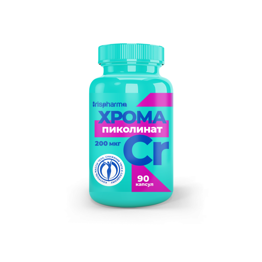Ирисфарма Хрома пиколинат, 200 мкг, капсулы, 90 шт. фото