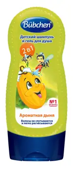 Bubchen kids Шампунь для волос и тела Дыня, шампунь, 230 мл, 1 шт. фото