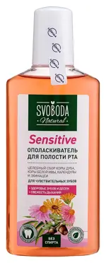 Svoboda Natural ополаскиватель для полости рта sensitive, ополаскиватель полости рта, 300 мл, 1 шт. фото