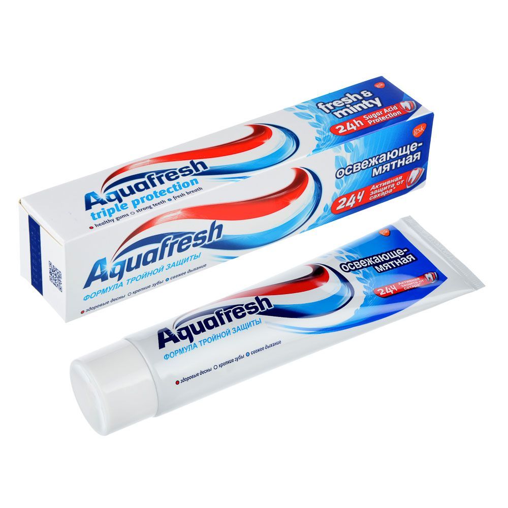 Aquafresh 3+ Зубная паста Освежающе-мятная, паста зубная, 50 мл, 1 шт. фото