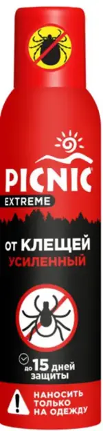 Picnic Extreme аэрозоль от комаров и клещей, спрей, 150 мл, 1 шт, усиленный фото