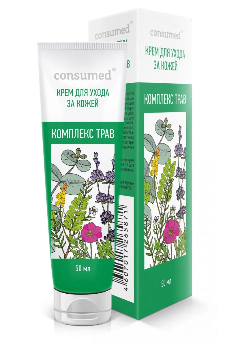 Консумед Комплекс трав крем для ухода за кожей зеленый, крем, 50 мл, 1 шт. фото