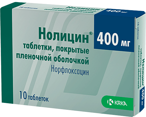 Нолицин, 400 мг, таблетки, покрытые пленочной оболочкой, 10 шт. фото
