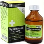 Муравьиный спирт, 1.4%, раствор для наружного применения спиртовой, 50 мл, 1 шт. фото 