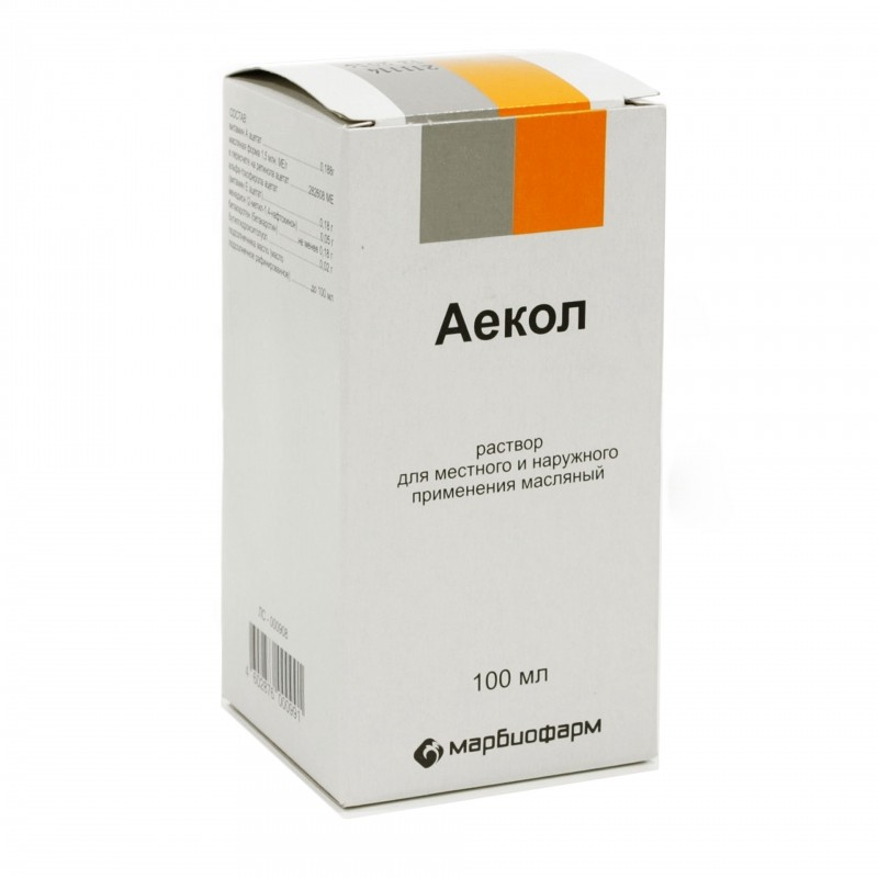 Аекол, раствор для местного и наружного применения масляный, 100 мл, 1 шт. фото