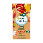 Фрутоняня компот из яблок и клубники, 200 мл, 1 шт. фото