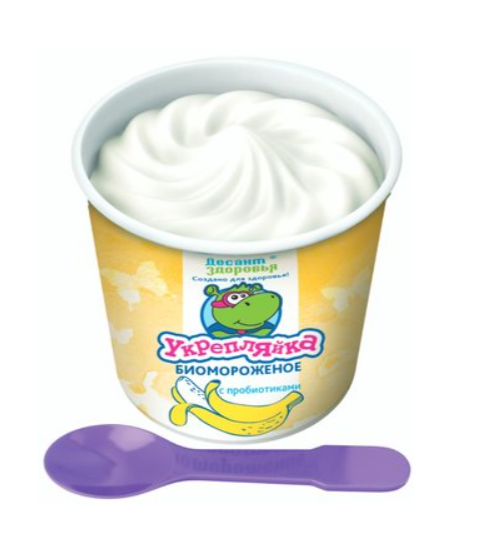 Десант Здоровья Биомороженое Укрепляйка, 45г, 1 шт, банан, с пробиотиками фото