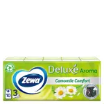 Zewa Deluxe платки носовые бумажные, 100 шт, с ромашкой, 10х10 фото