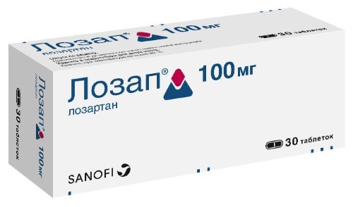 Лозап, 100 мг, таблетки, покрытые пленочной оболочкой, 30 шт. фото