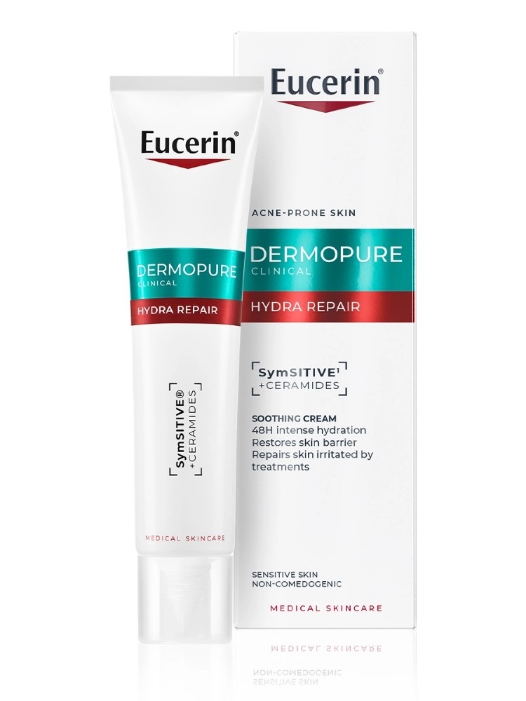Eucerin Dermopure Hydra Repair Крем увлажняющий успокаивающий для проблемной кожи, крем для лица, 40 мл, 1 шт. фото
