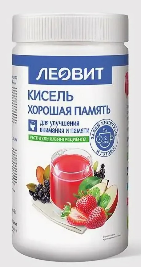 Леовит Кисель Хорошая память, порошок, 400 г, 1 шт. фото