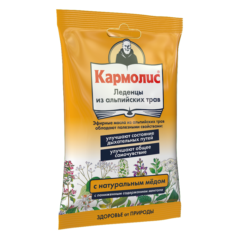 Кармолис Леденцы, 4 г, леденцы, 75 г, 1 шт, мед фото