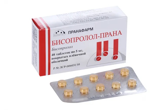 Бисопролол-Прана, 5 мг, таблетки, покрытые пленочной оболочкой, 40 шт. фото