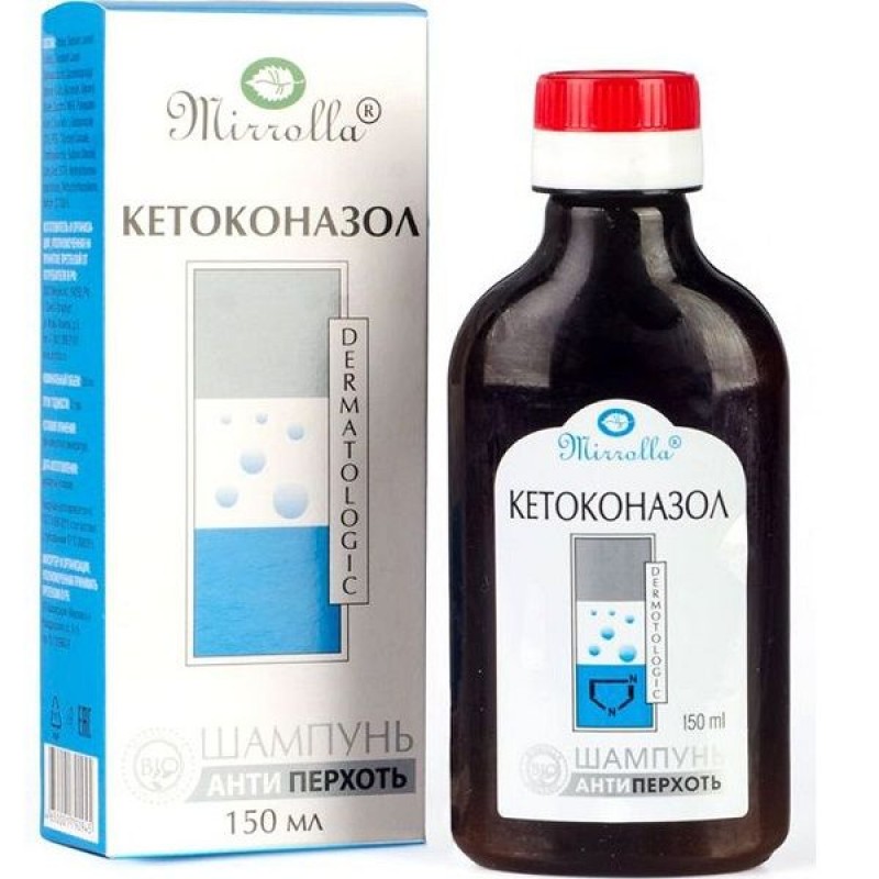 Mirrolla Шампунь от перхоти с кетоконазолом, шампунь, 150 мл, 1 шт. фото