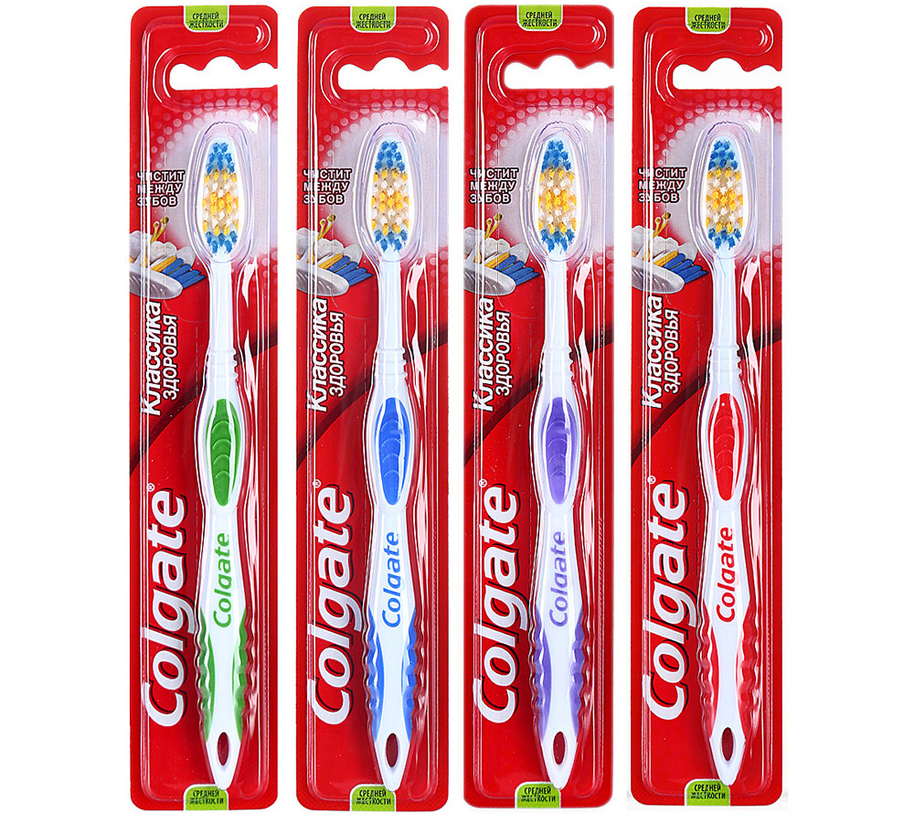 Colgate Зубная щетка Классика здоровья, щетка зубная, 1 шт, средней жесткости фото